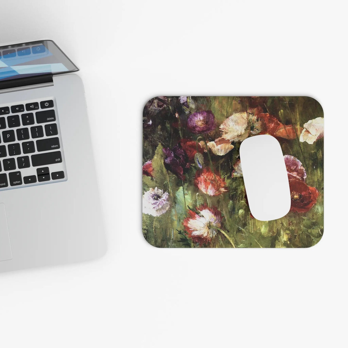 Abstract Flower Mouse Pad | Impressionist Art Desk & Office Decor