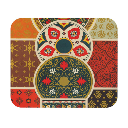 Abstract Floral Pattern Mouse Pad highlighting Indo-Persian design, perfect for desk and office decor.
