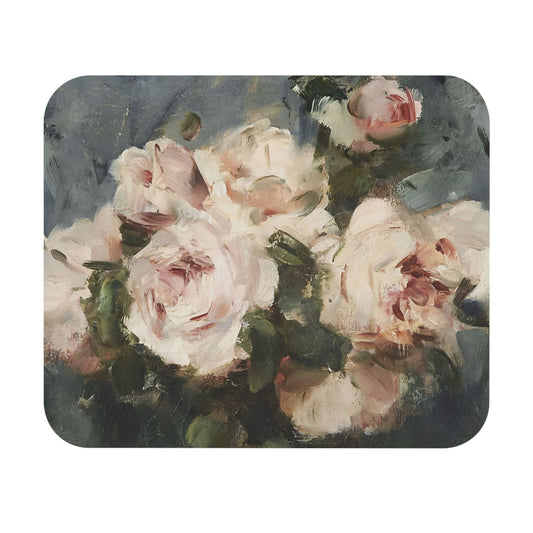 Abstract Flower Mouse Pad with an artistic still life design, desk and office decor featuring creative abstract flower artwork.