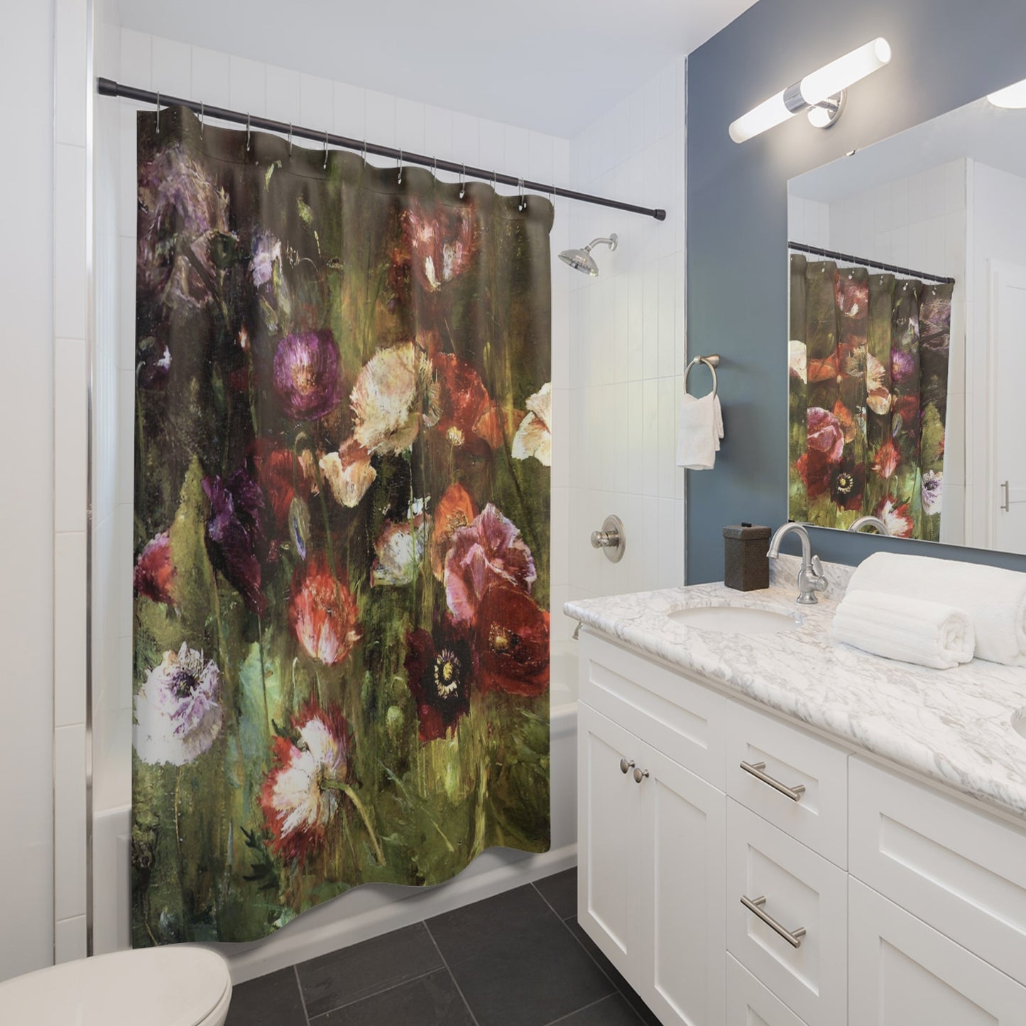 Abstract Flower Shower Curtain Best Bathroom Decorating Ideas for Flowers Decor