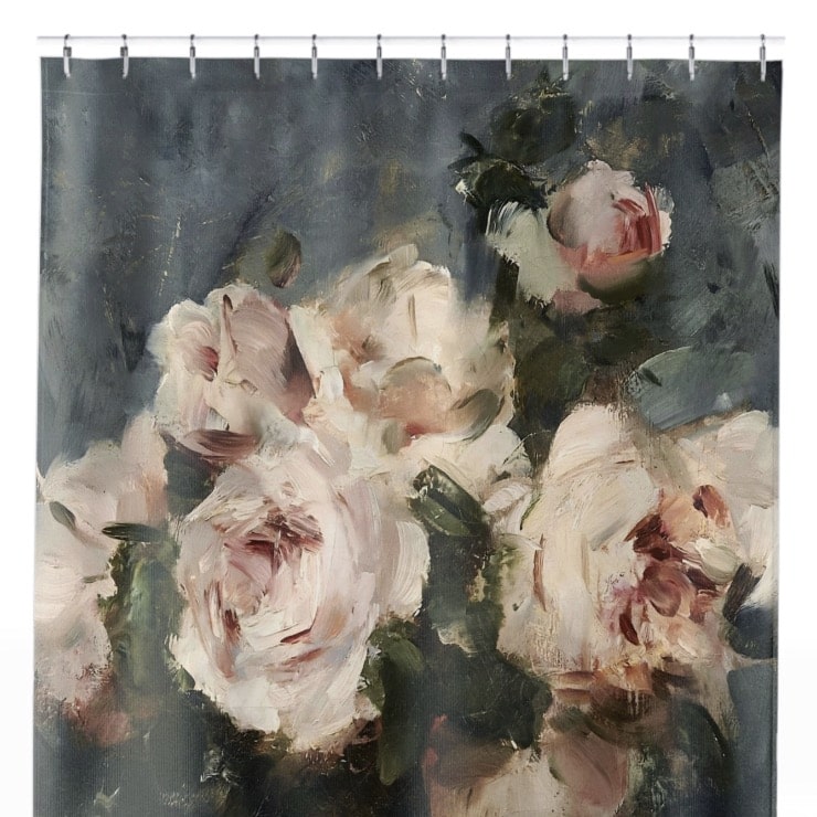 Abstract Flower Shower Curtain Close Up, Flowers Shower Curtains