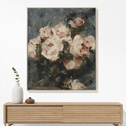 Abstract Flower Woven Blanket Hanging on a Wall as Framed Wall Art