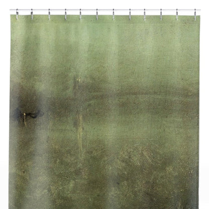 Abstract Green Painting Shower Curtain Close Up, Abstract Shower Curtains