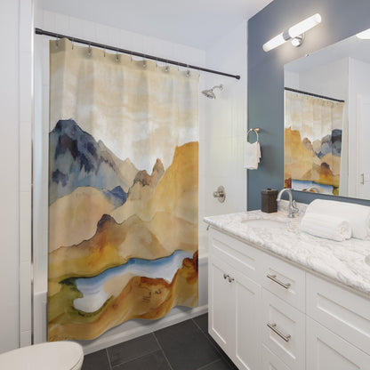 Abstract Mountains Shower Curtain Best Bathroom Decorating Ideas for Abstract Decor