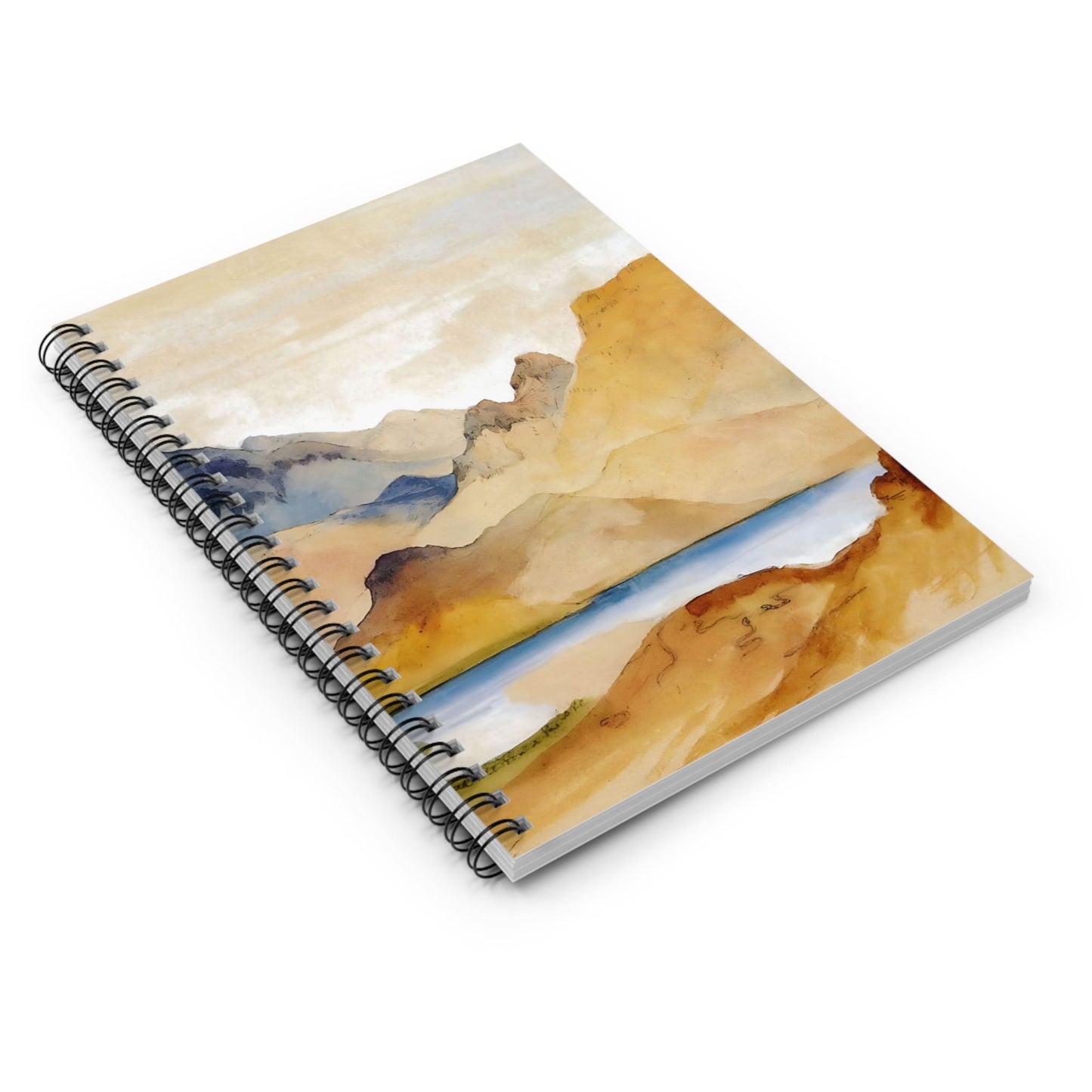 Abstract Mountains Spiral Notebook Laying Flat on White Surface