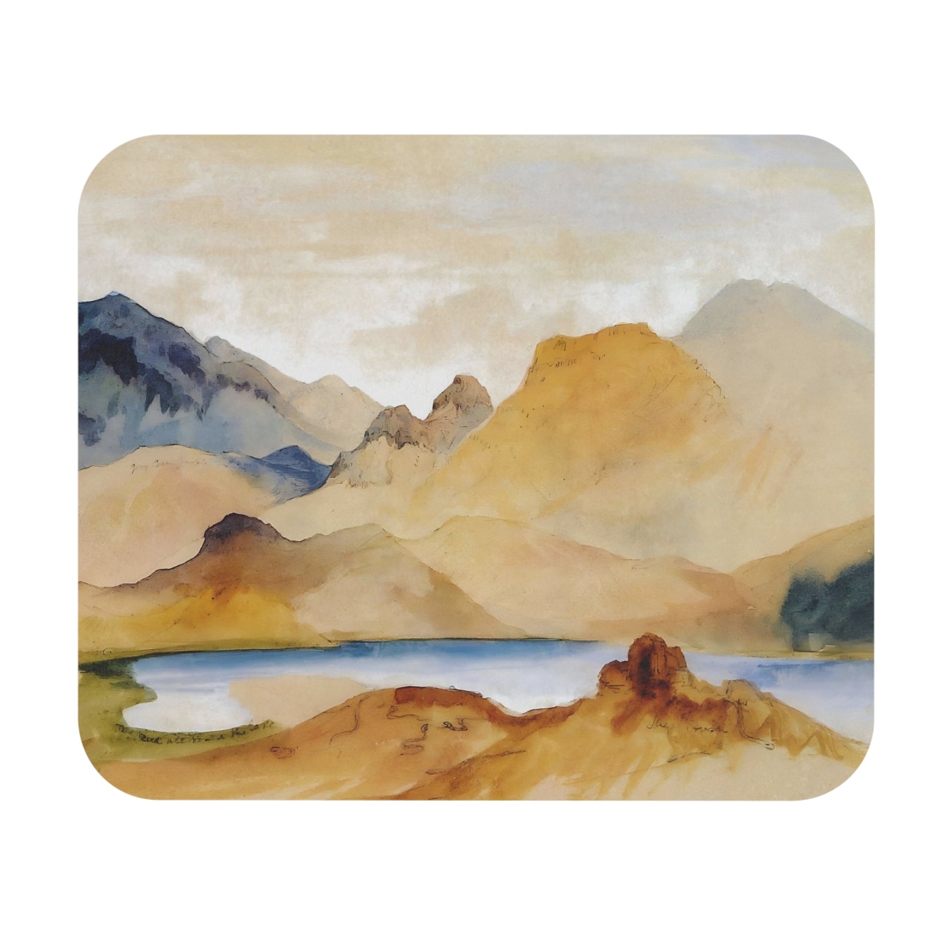 Abstract Mountains Vintage Mouse Pad Design Close Up
