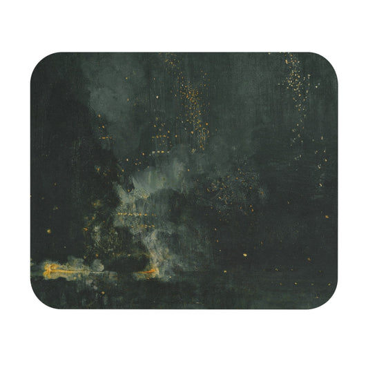 Abstract Mouse Pad with black and gold art, desk and office decor featuring stylish abstract designs.