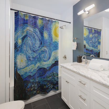 Abstract Night Sky Painting Shower Curtain Best Bathroom Decorating Ideas for Abstract Decor