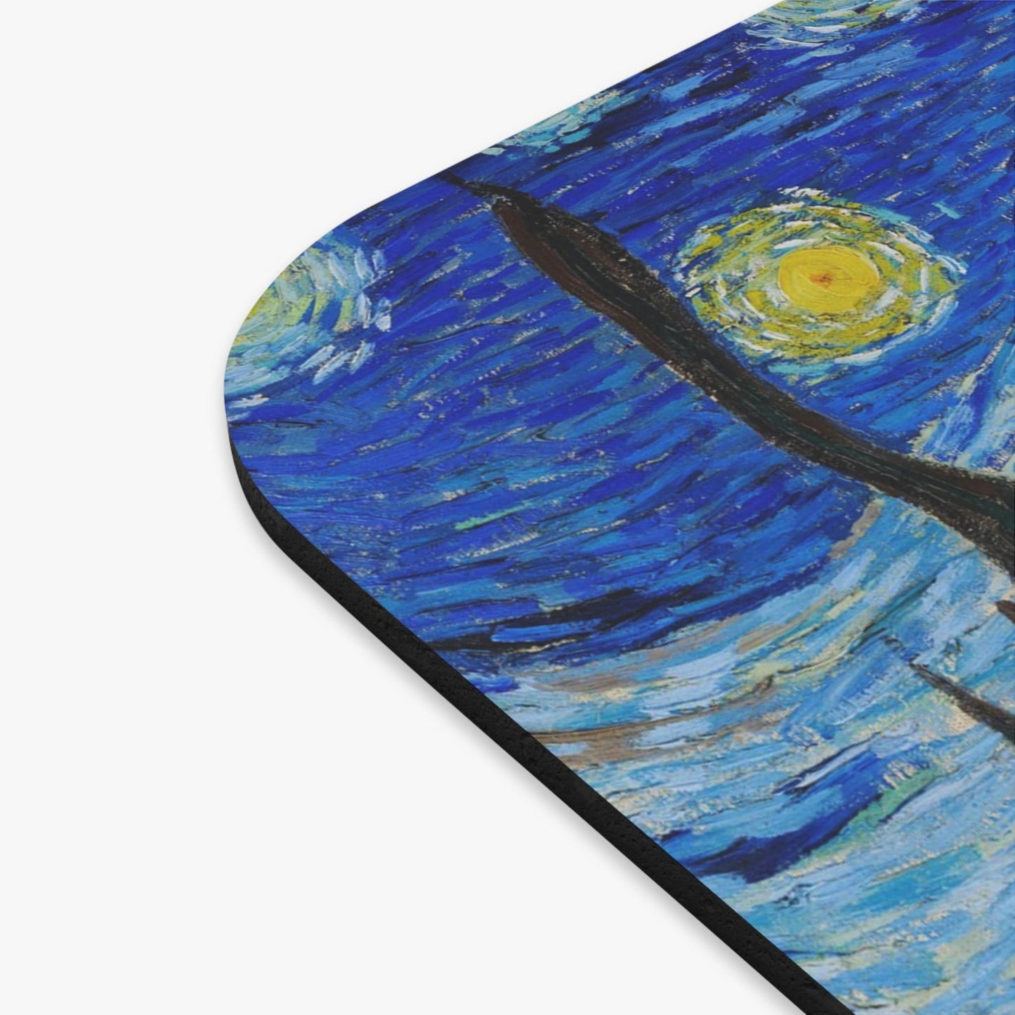 Abstract Night Sky Painting Vintage Mouse Pad Design Close Up