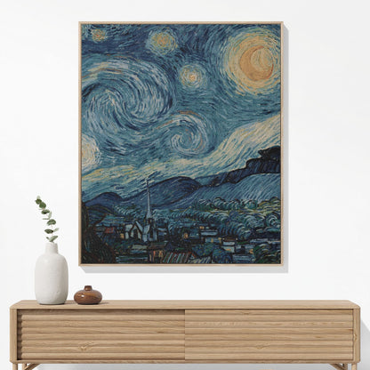 The Starry Night Woven Blanket | Vincent van Gogh | Cozy Cotton Throw Blanket