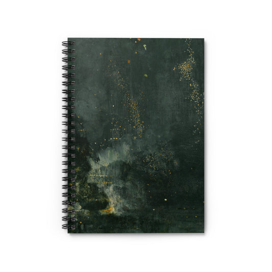 Abstract Notebook with black and gold cover, ideal for creative writing, featuring modern abstract black and gold designs.