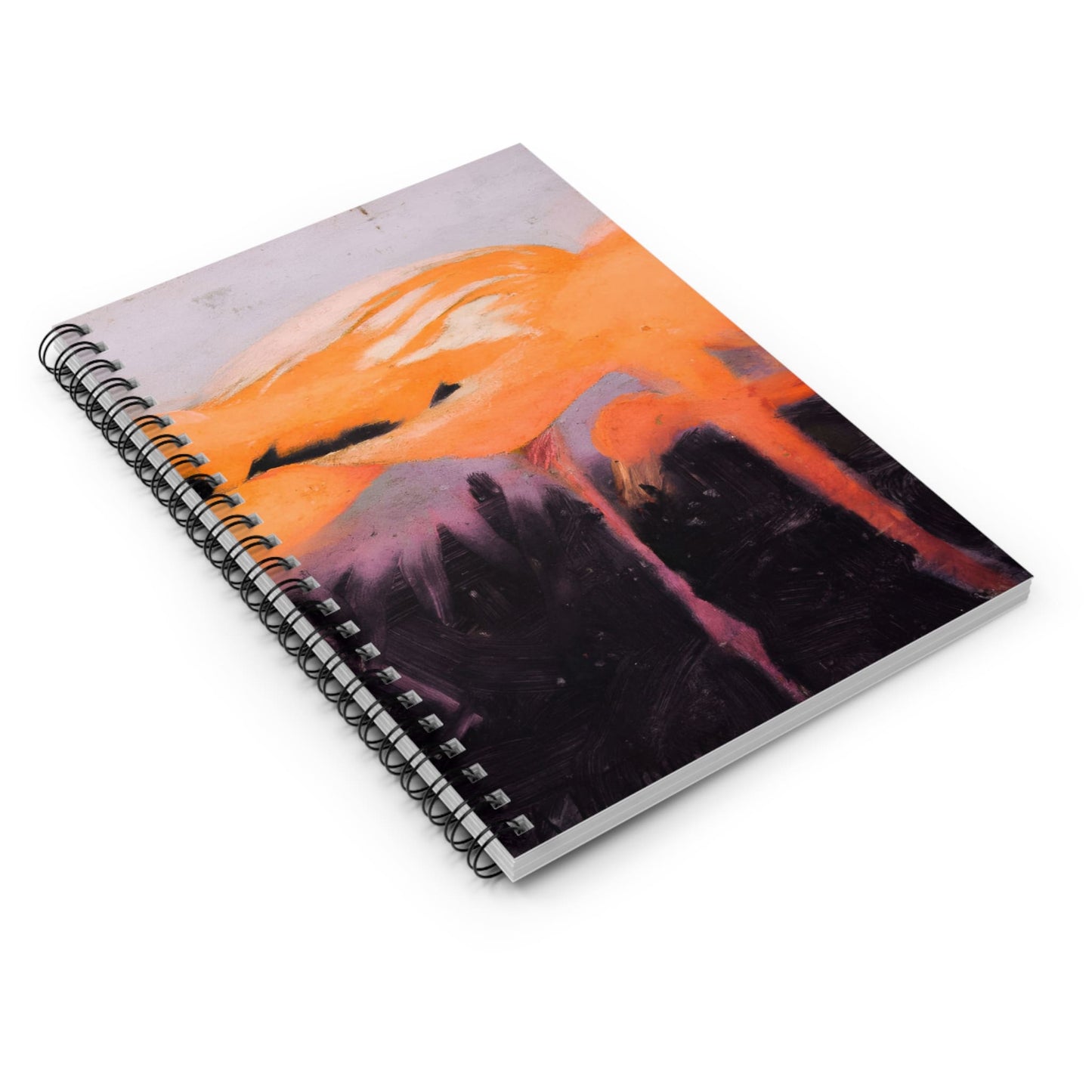 Abstract Wild Birds Spiral Notebook Laying Flat on White Surface