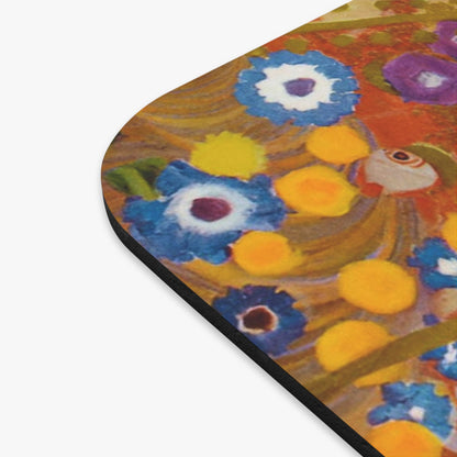 Abstract Women and Flowers Vintage Mouse Pad Design Close Up