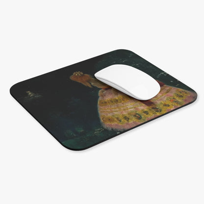 Aesthetic Fariy Tale Computer Desk Mouse Pad With White Mouse