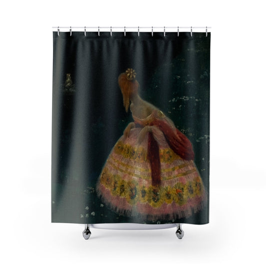 Aesthetic Fariy Tale Shower Curtain, Victorian Shower Curtains, Vintage Story Book Shower Curtain