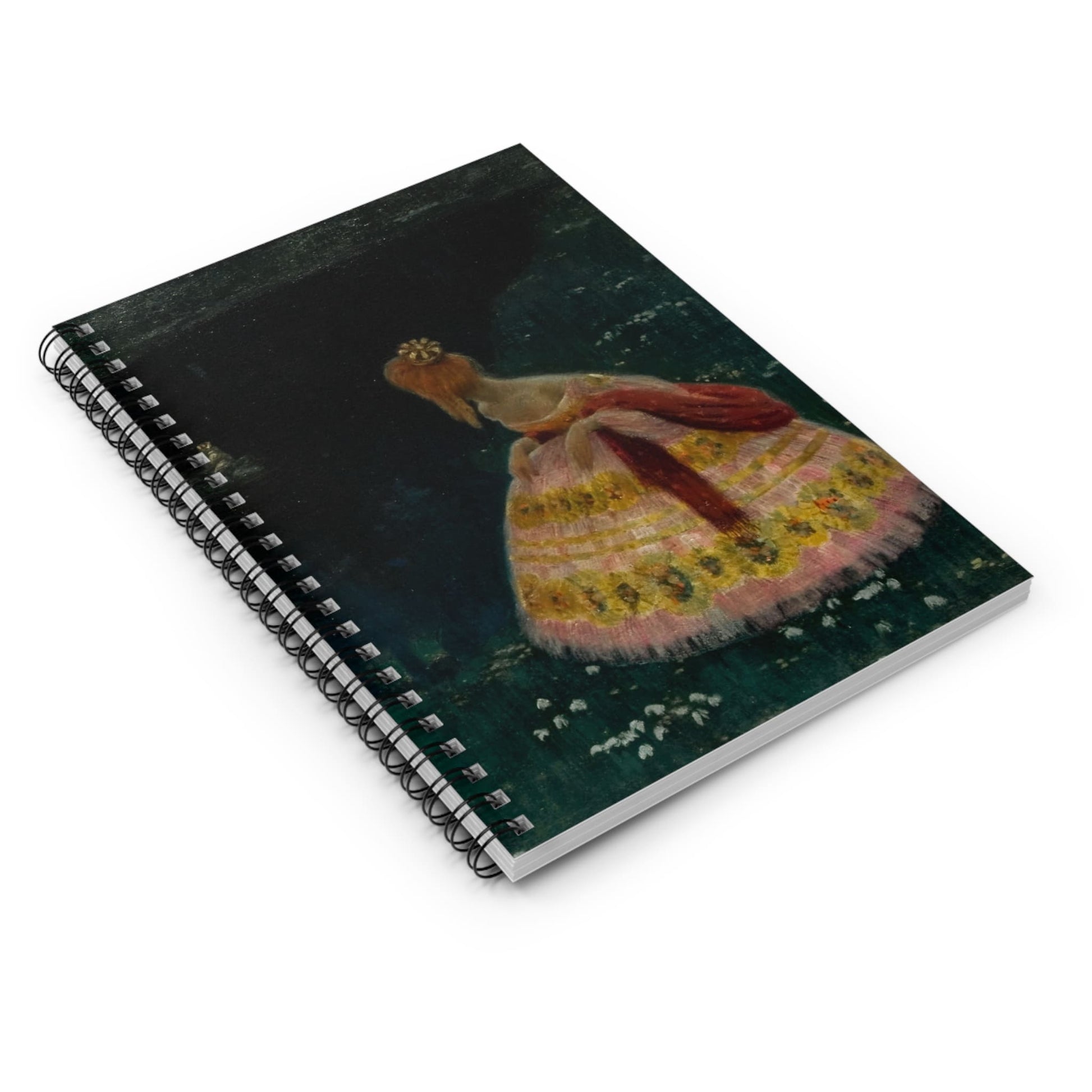 Aesthetic Fariy Tale Spiral Notebook Laying Flat on White Surface