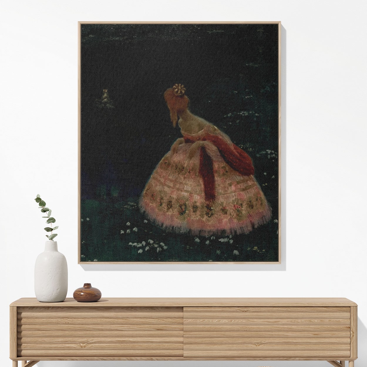 Aesthetic Fairy Tale Woven Blanket Hanging on a Wall as Framed Wall Art