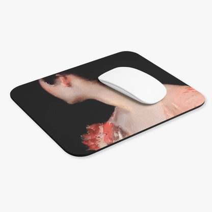 Aesthetic Female Computer Desk Mouse Pad With White Mouse