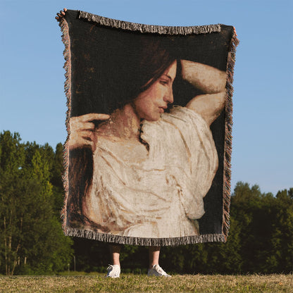 Aesthetic Female Portrait Held Up Outside