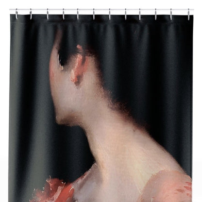 Aesthetic Female Shower Curtain Close Up, Victorian Shower Curtains