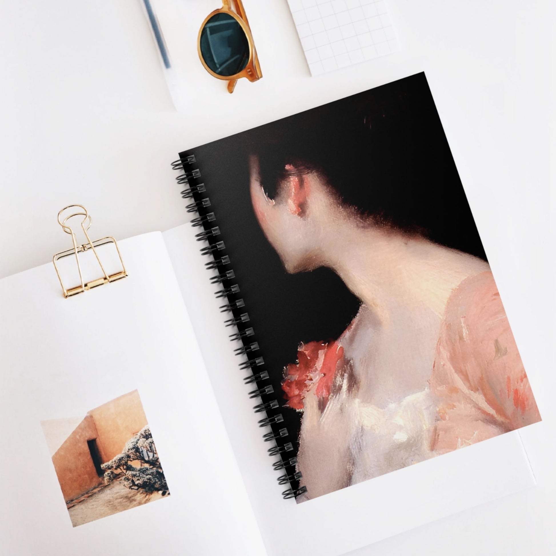 Aesthetic Female Spiral Notebook Displayed on Desk