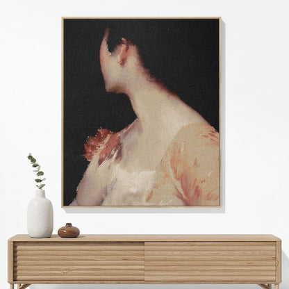 Aesthetic Female Woven Blanket Hanging on a Wall as Framed Wall Art