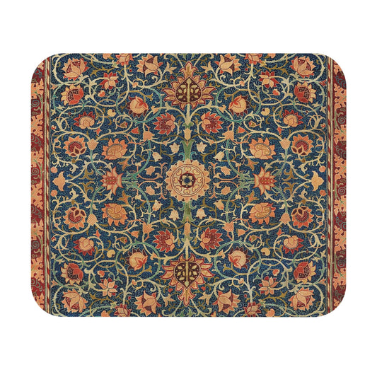 Aesthetic Floral Mouse Pad featuring William Morris art, perfect for desk and office decor.