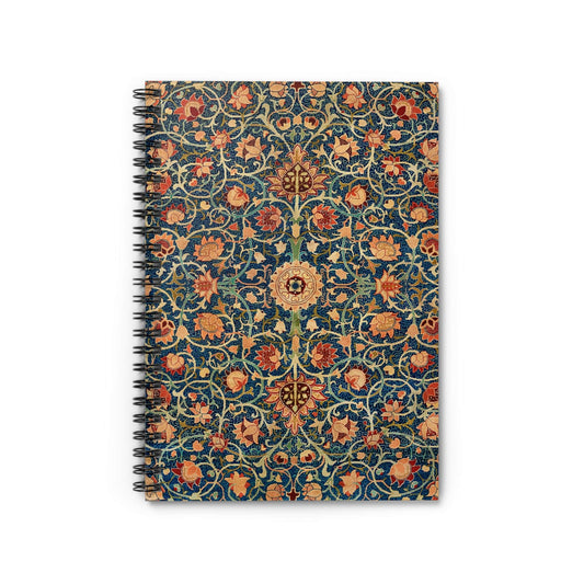 Aesthetic Floral Notebook with William Morris cover, great for journaling and planning, highlighting aesthetic floral designs by William Morris.