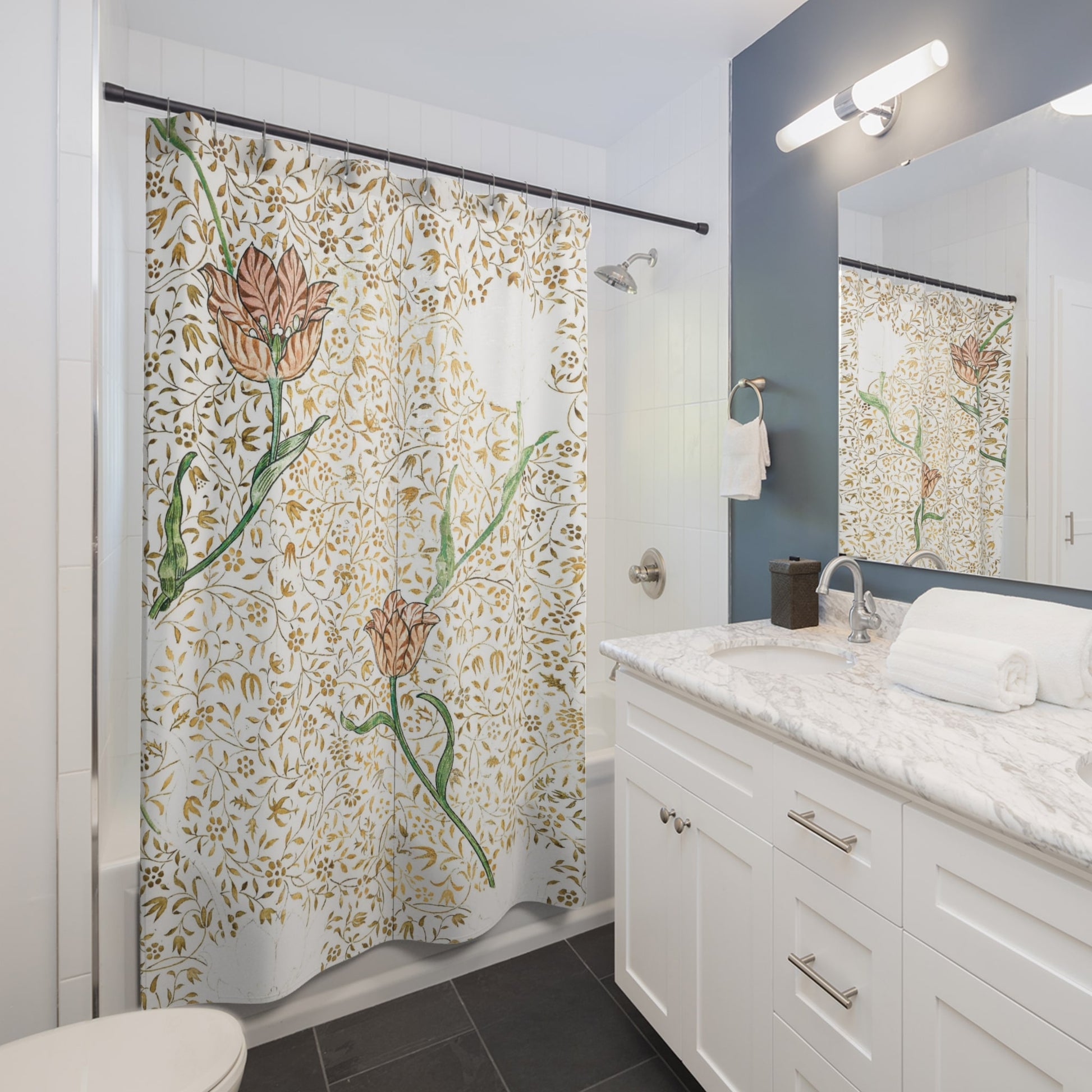 Aesthetic Floral Shower Curtain Best Bathroom Decorating Ideas for Flowers Decor