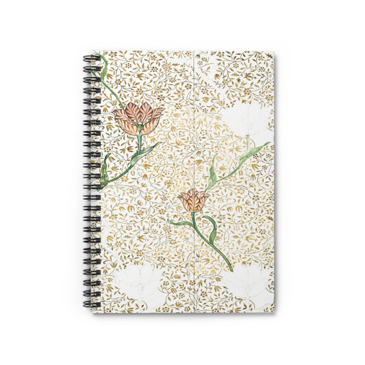 Aesthetic Floral Notebook with William Morris cover, perfect for journaling and planning, featuring William Morris floral designs.