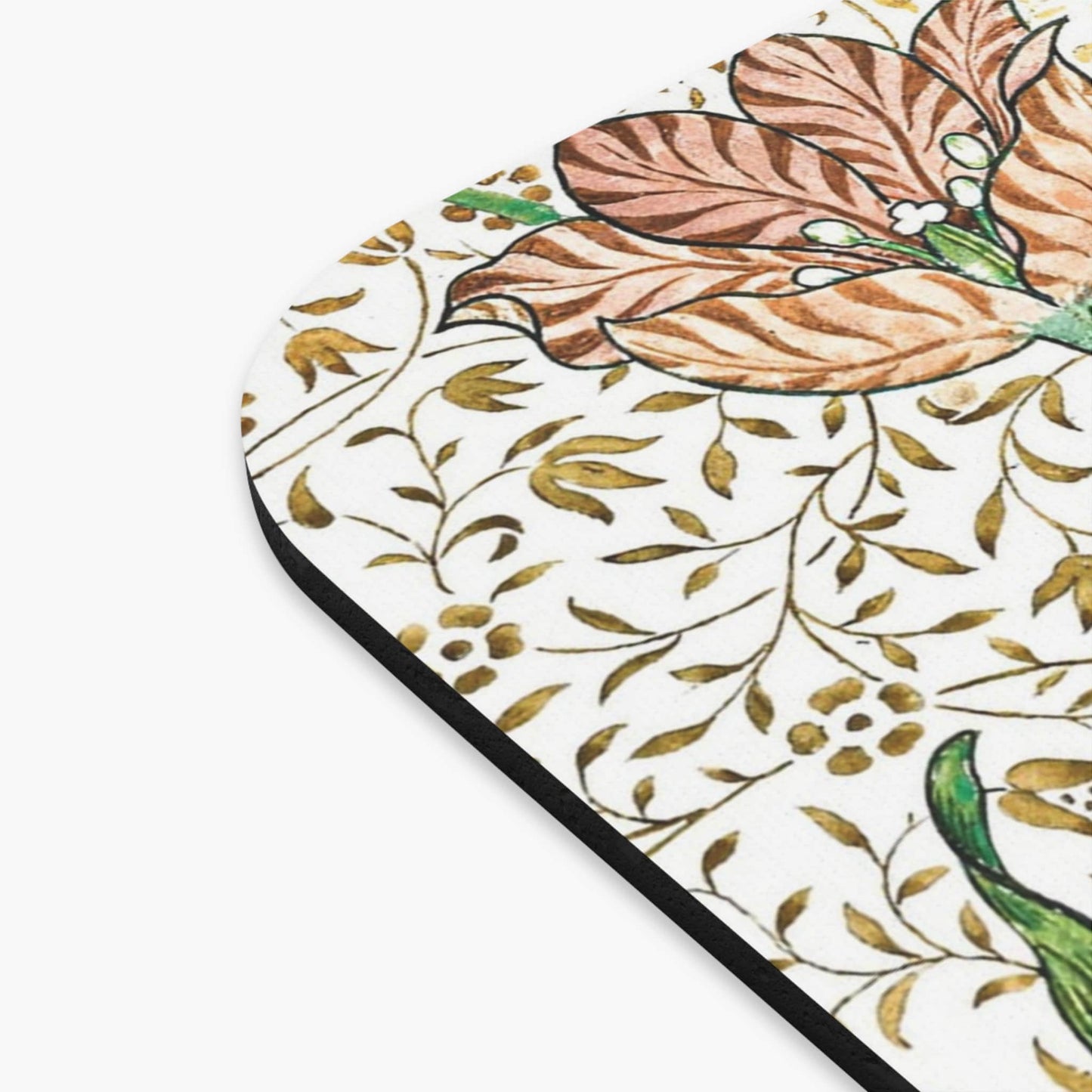 Aesthetic Floral Vintage Mouse Pad Design Close Up