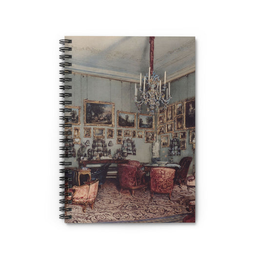 Victorian Decor Notebook with Light Academia cover, perfect for journaling and planning, showcasing Victorian decor with a light academia style.