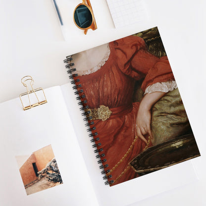 Aesthetic Victorian Spiral Notebook Displayed on Desk