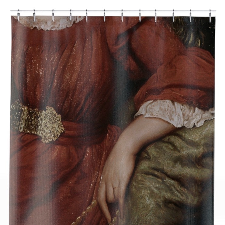 Aesthetic Victorian Shower Curtain Close Up, Victorian Shower Curtains