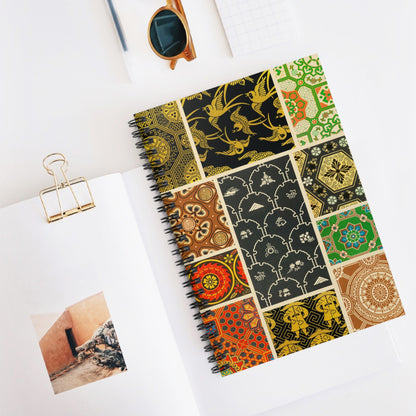 Aesthetic Wallpaper Spiral Notebook Displayed on Desk