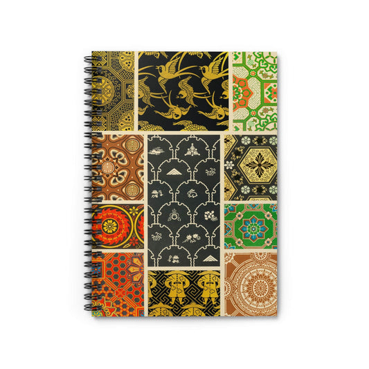 Japanese Patterns Notebook with Wallpaper cover, perfect for journaling and planning, showcasing intricate Japanese pattern wallpapers.