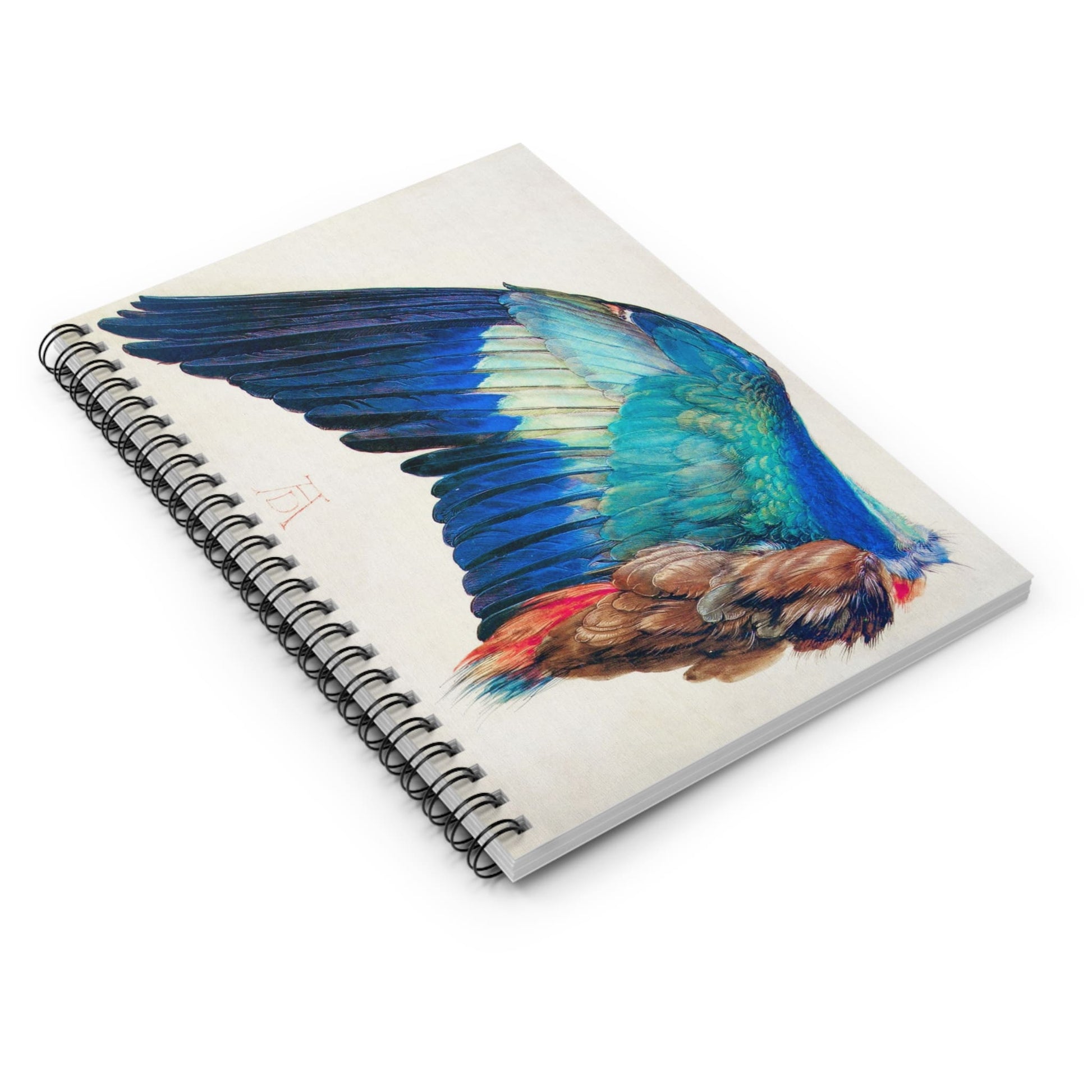 Aesthetic Wing Spiral Notebook Laying Flat on White Surface