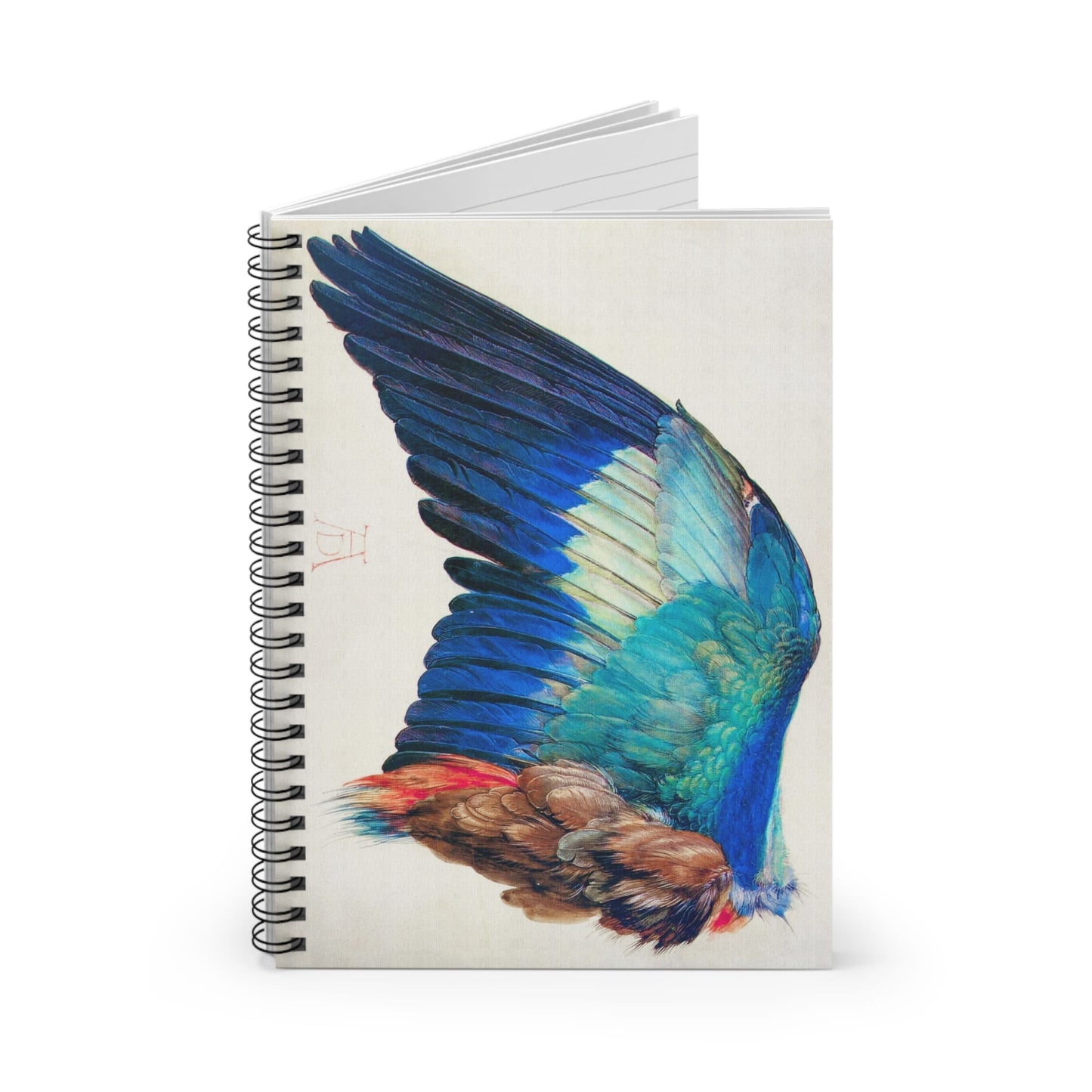 Aesthetic Wing Spiral Notebook Standing up on White Desk