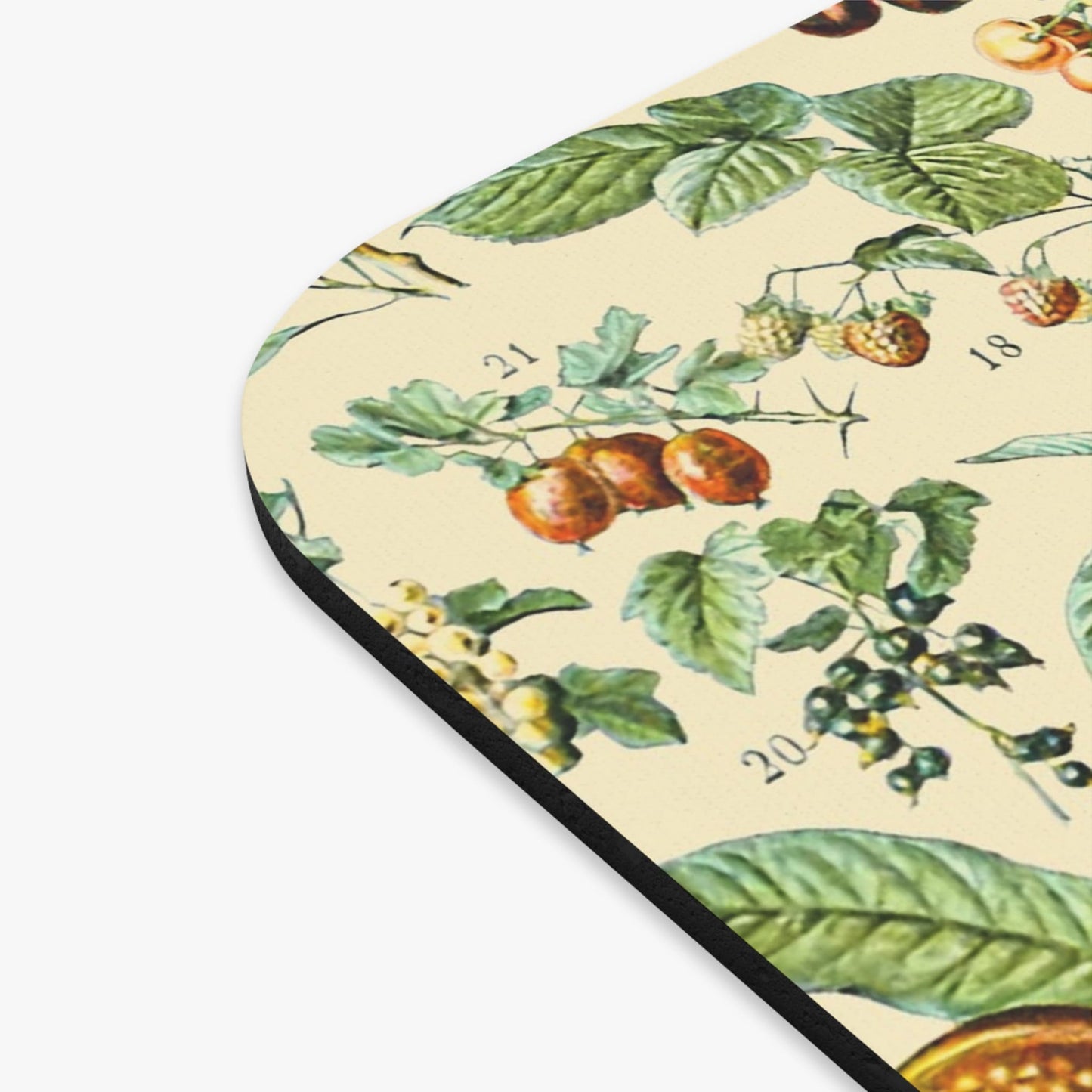 All Sorts of Fruits Vintage Mouse Pad Design Close Up
