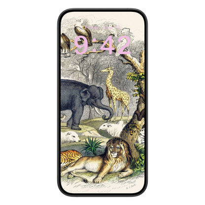 Animal Book Cover Phone Wallpaper Pink Text