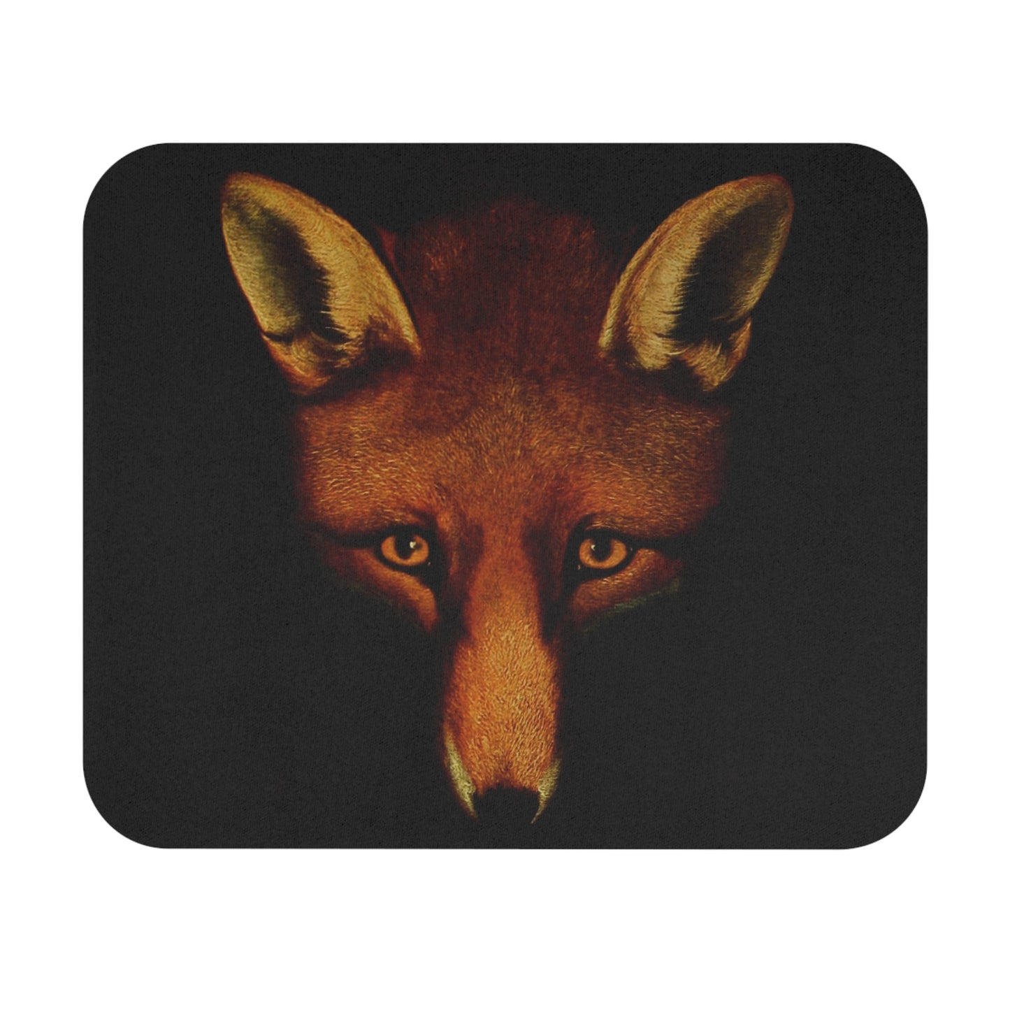 Red Fox Mouse Pad showcasing Reynard the fox art, adding whimsy to desk and office decor.