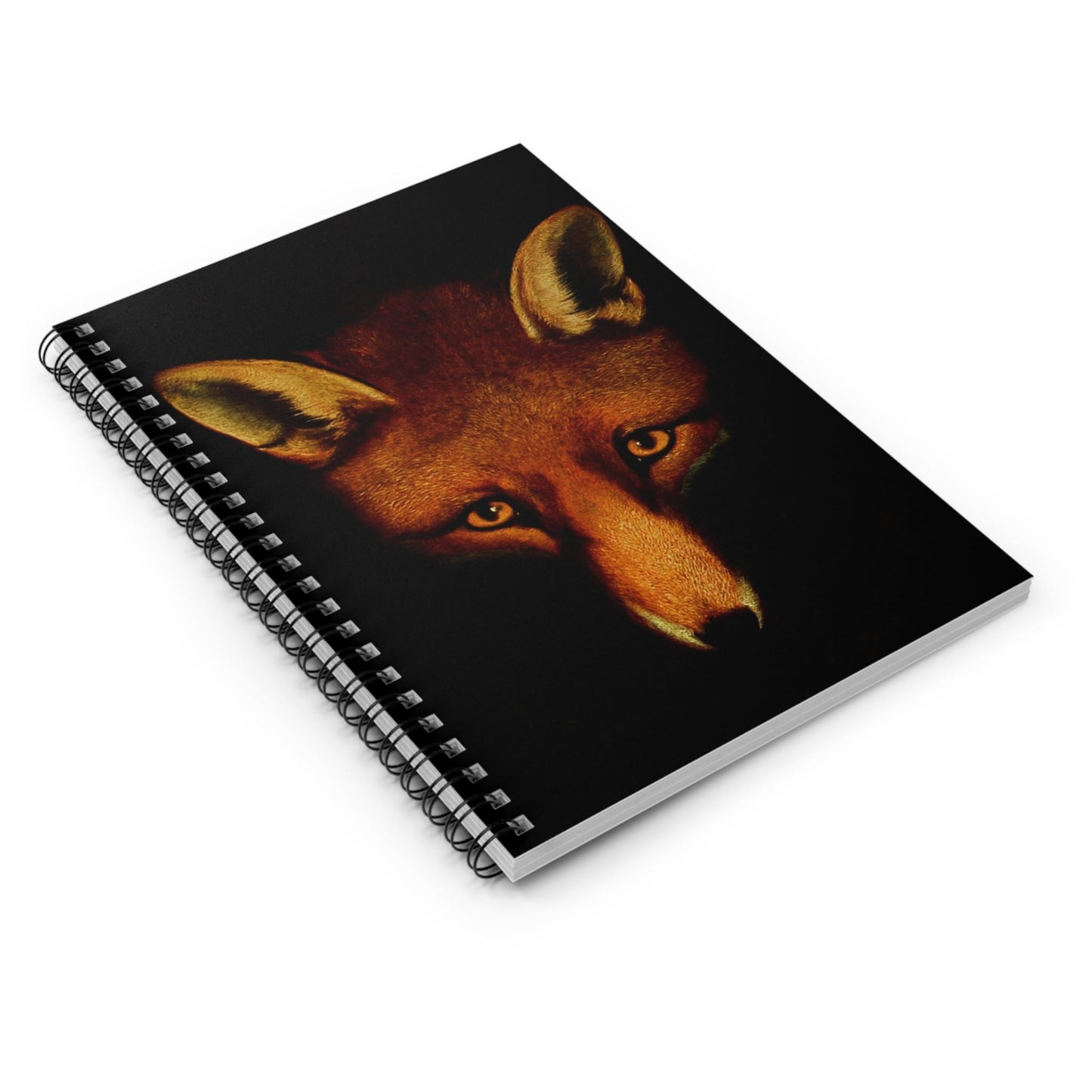 Animal Portrait Spiral Notebook Laying Flat on White Surface