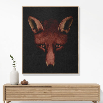 Animal Portrait Woven Blanket Woven Blanket Hanging on a Wall as Framed Wall Art