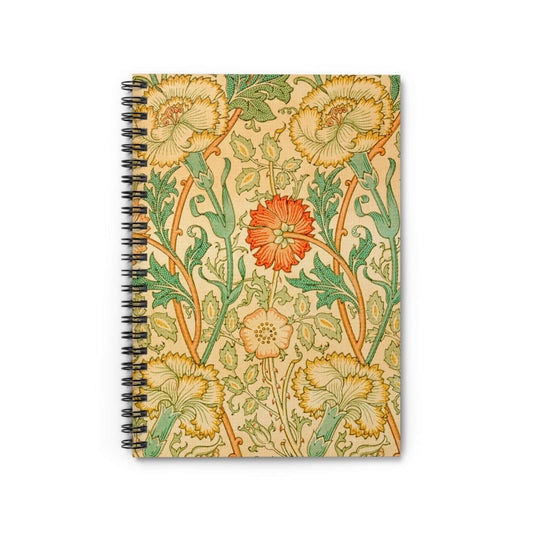 Antique Floral Pattern Notebook with William Morris cover, designed for journaling and planning, featuring classic floral patterns by William Morris.