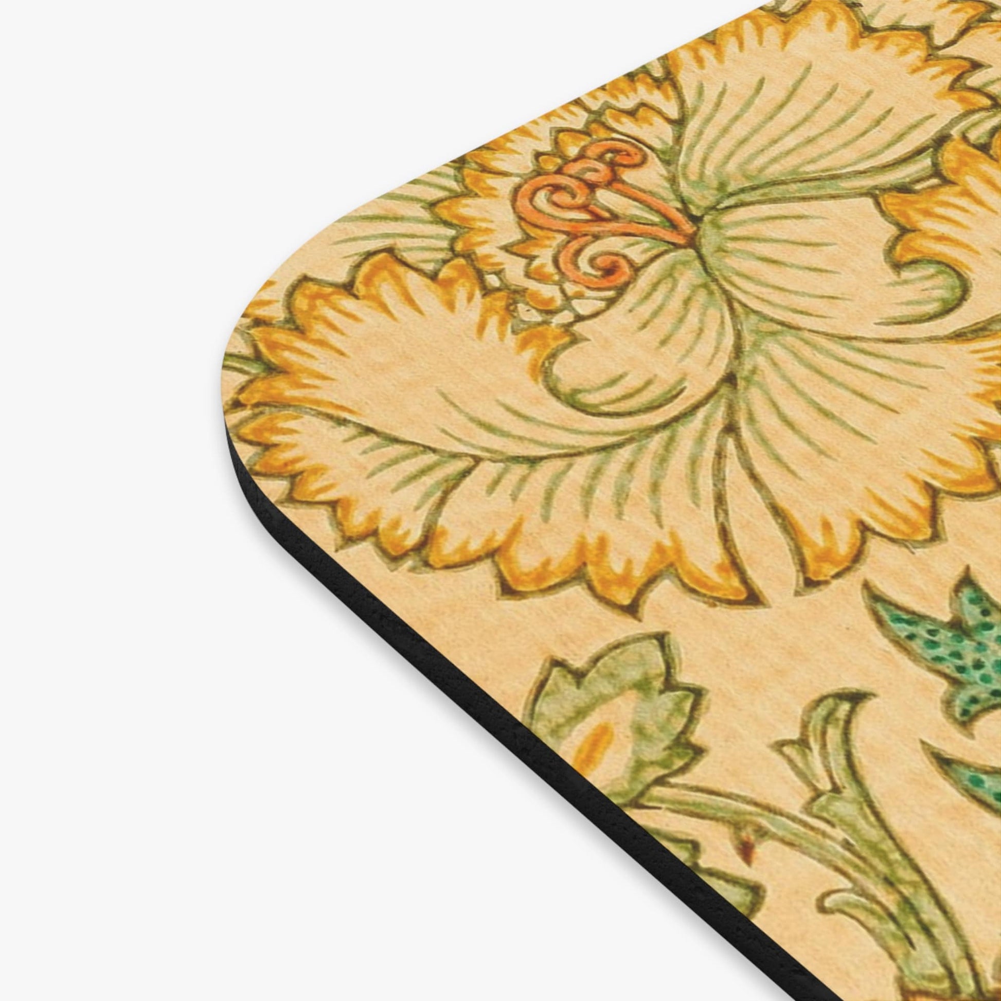 Antique Floral Pattern Vintage Mouse Pad Design Close Up