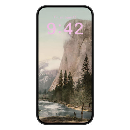 Antique National Park Phone Wallpaper | El Capitan Yosemite Design | Free Instant Download