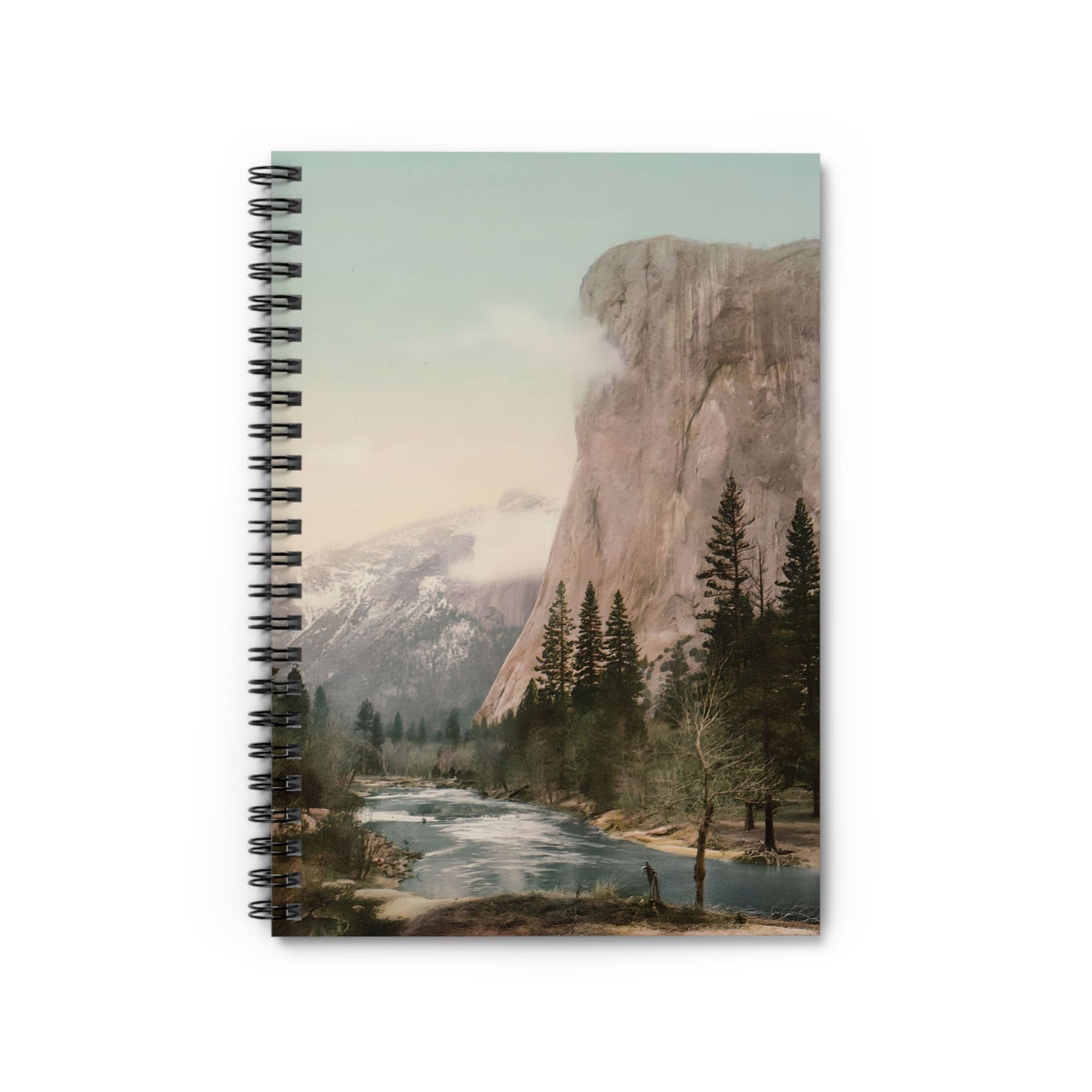 Antique National Park Notebook with El Capitan Yosemite cover, ideal for journals and planners, showcasing vintage Yosemite park art.