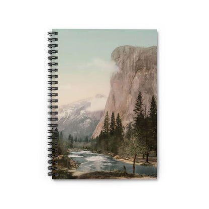 Antique National Park Notebook with El Capitan Yosemite cover, ideal for journals and planners, showcasing vintage Yosemite park art.