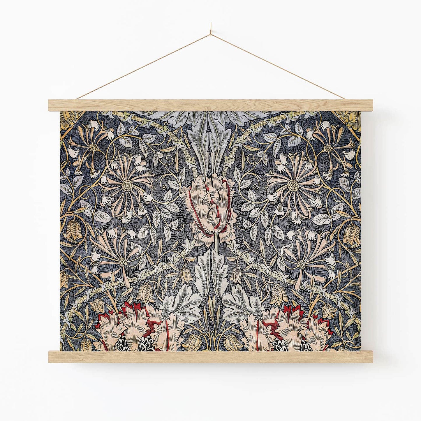 Plants and Flowers Art Print in Wood Hanger Frame on Wall