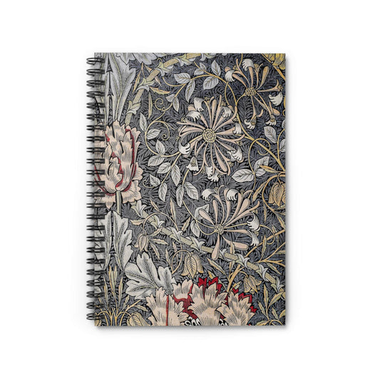 Antique Wallpaper Notebook with Honeysuckle cover, great for journaling and planning, highlighting vintage honeysuckle wallpaper designs.
